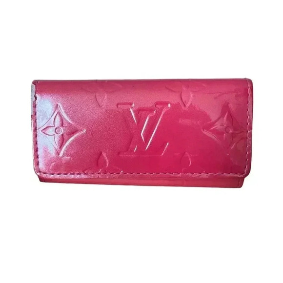 Louis Vuitton Accessories - Louis Vuitton Red Vernis Key Case Luxury Keyring Dustbag & Box